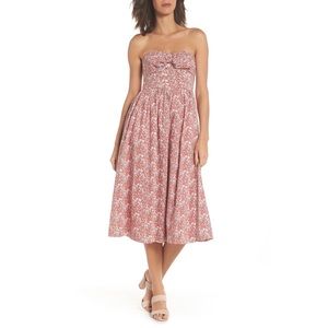 NWT Jcrew Liberty Tie Front Strapless Dress 4P